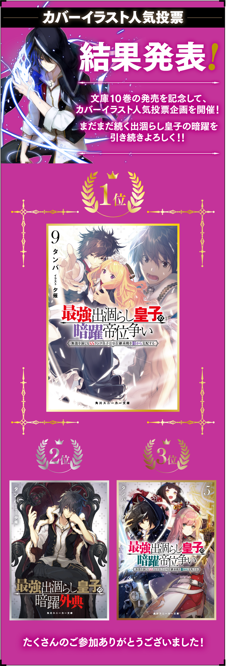 カバーイラスト人気投票結果発表！